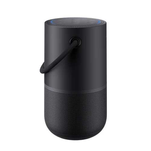 מבנה נייד ועמיד של רמקול Bose Portable Smart Speaker עיצוב אלומיניום וידית נשיאה של Bose Portable Smart Speaker