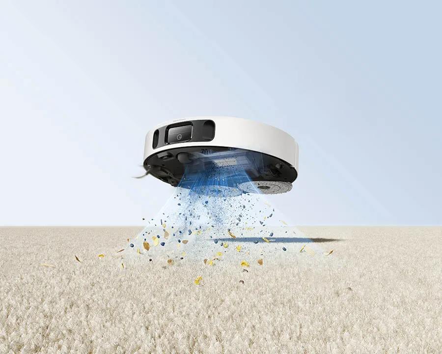 המחשת שאיבת אבק מסיבי שטיח עם MOVA E40 Ultra