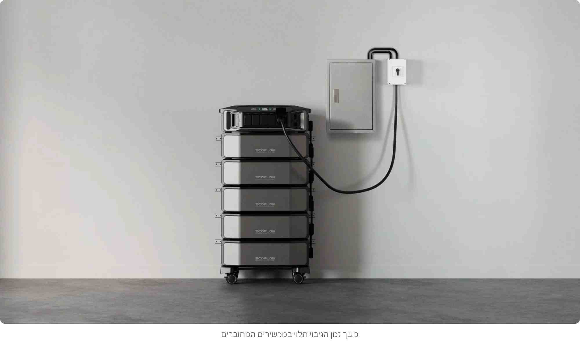 EcoFlow DELTA Pro Ultra קיבולת מודולרית עד 30.72kWh הרחבת קיבולת EcoFlow DELTA Pro Ultra עד חמש סוללות