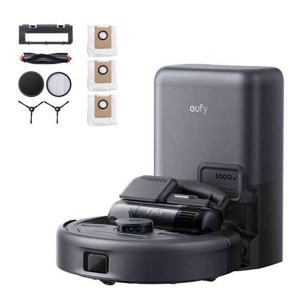 שואב eufy E20 מציג את תכולת הערכה