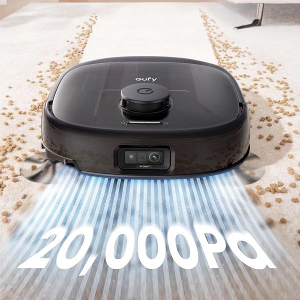 eufy Omni E28 עם עוצמת שאיבה 20000Pa לניקוי רצפות שטיחים שיער ופרווה