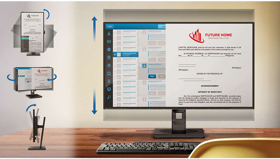 Philips 272S1M SmartErgoBase SmartErgoBase בסיס ארגונומי במסך Philips 272S1M