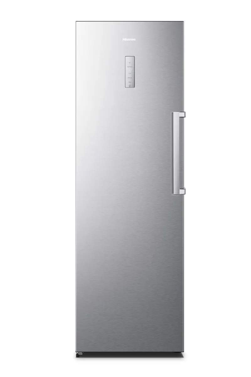 מקפיא Hisense FS36S: חזית מלאה מבט חזיתי על מקפיא Hisense FS36S בצבע נירוסטה
