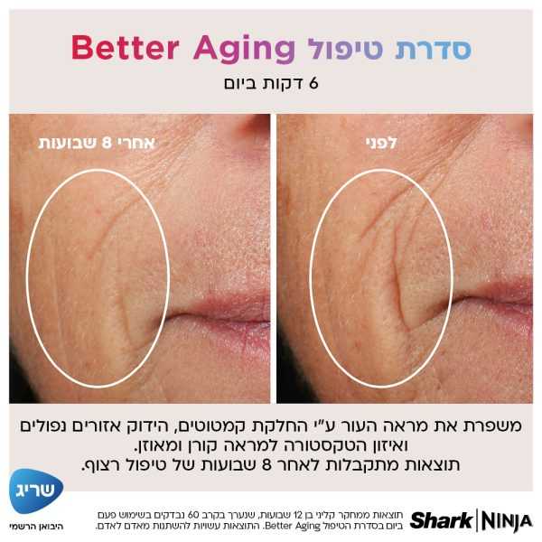 טכנולוגיית InstaChill לקירור ומיצוק אזור העיניים עם 3 רמות קור שונות לבחירה