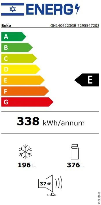 לוח פיקוד חיצוני במקרר BEKO GN1406223GB