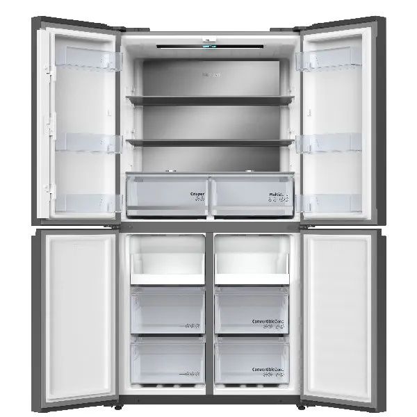 BEKO GN91601DX מצב פתוח חלוקה פנימית של מקרר 4 דלתות