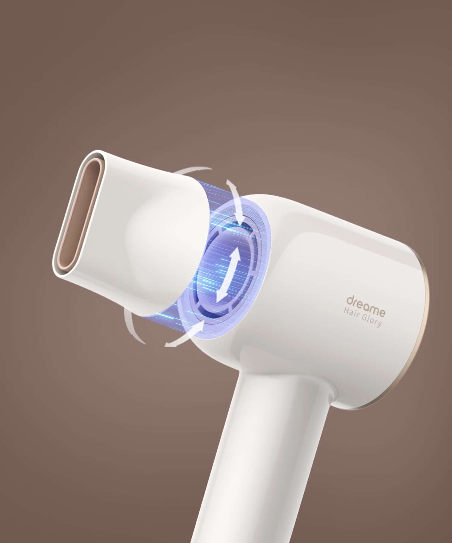 Dreame Hair Glory White - פייה מגנטית מסתובבת סיבוב הפייה המגנטית של Dreame Hair Glory White
