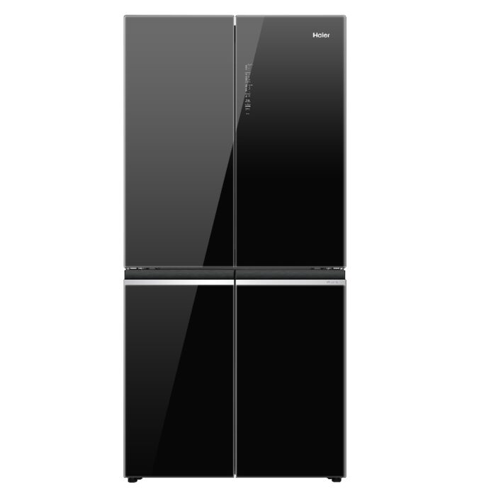 מקרר 4 דלתות Haier HRF4560FB בגימור זכוכית שחורה