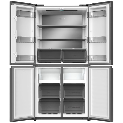 מקרר Blomberg KQD8301DX פתוח מבט פנימי מלא עם מקפיא תחתון