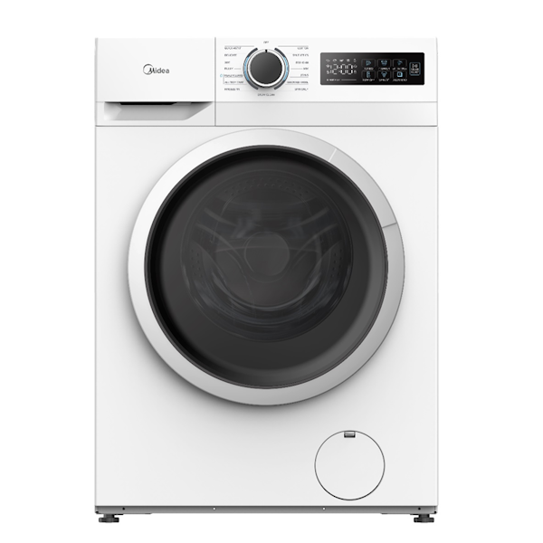 מכונת כביסה Midea MF110W80-W-IL פתח קדמי 8 ק״ג עם מנוע אינוורטר וקיטור