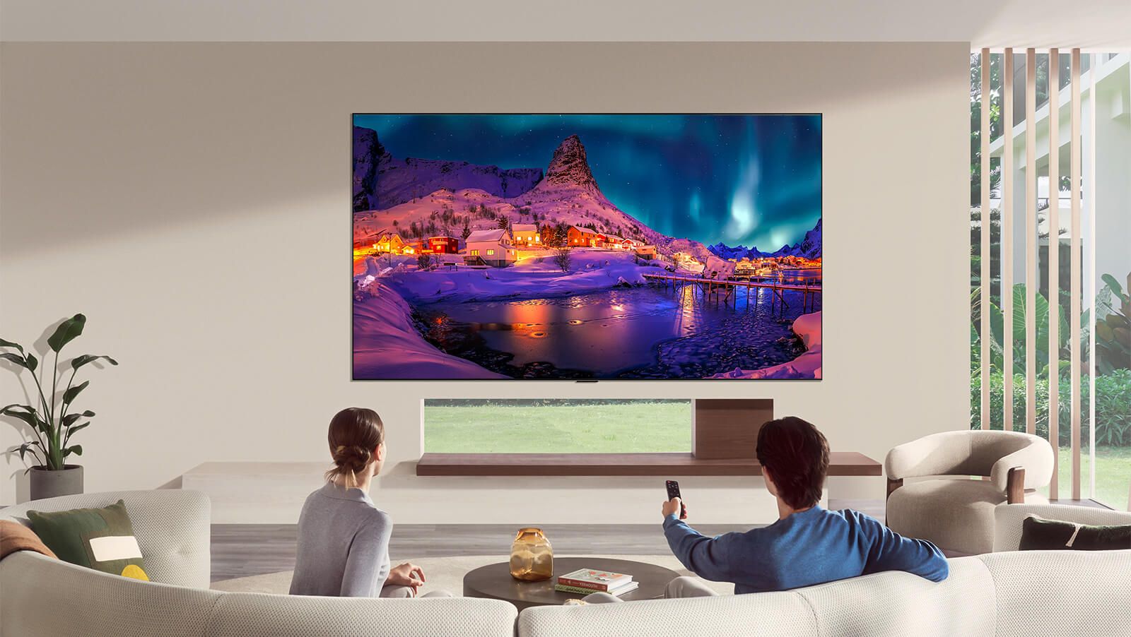טלוויזיה LG OLED65G66LW OLED evo G6 בסלון יוקרתי
