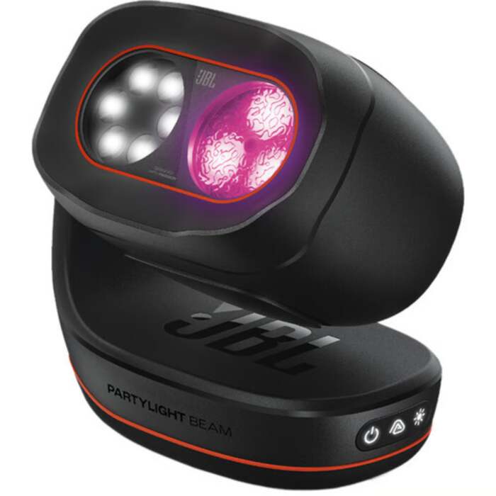 אפקט תאורה צבעוני של JBL PartyLight Beam לכיסוי חלל מסיבה עד 40 מטר רבוע
