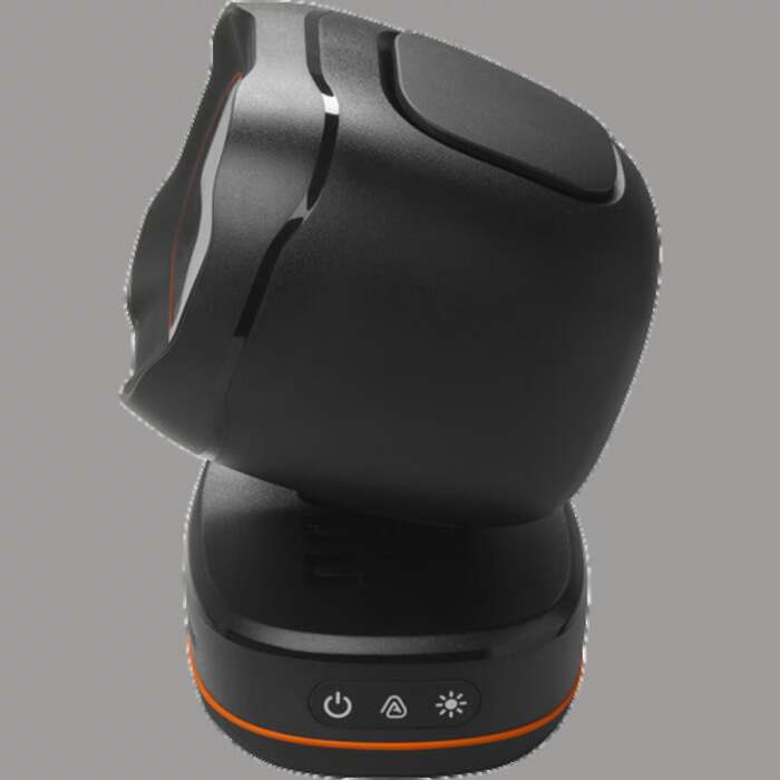 JBL PartyLight Beam מקרן תאורה למסיבות בפעולה בחלל החדר עם אור צבעוני