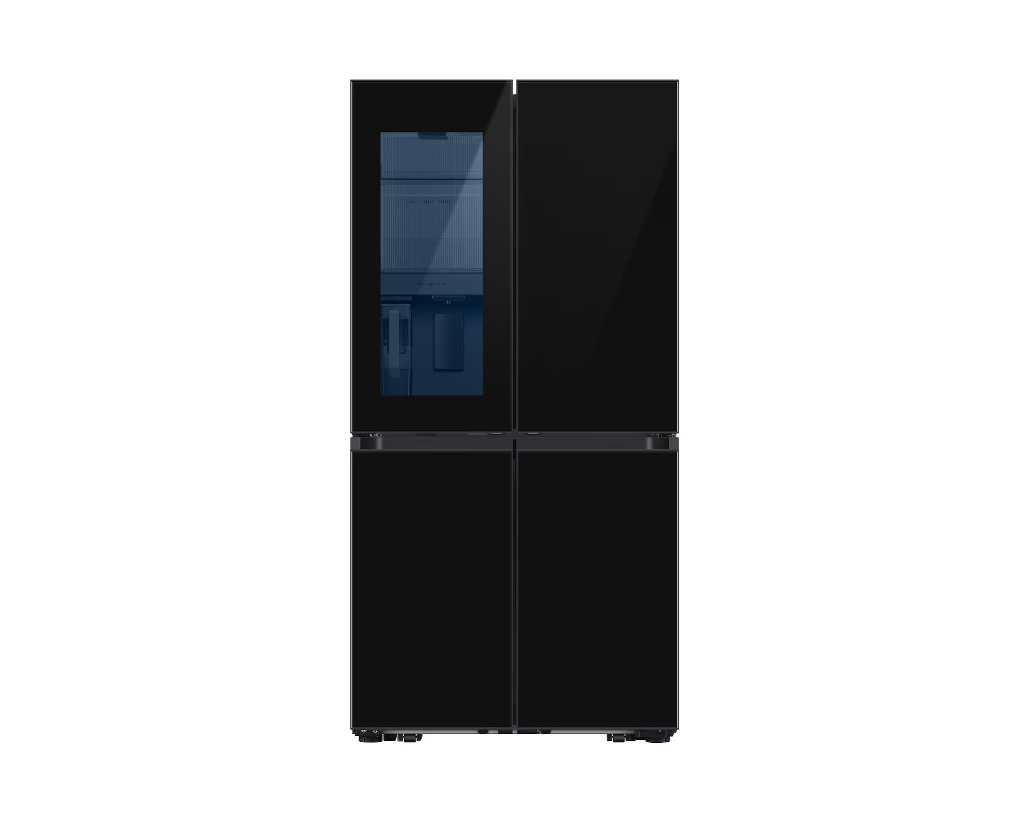 מקרר 4 דלתות Samsung BESPOKE RF65DB975 בנפח 645 ליטר בגימור זכוכית שחורה