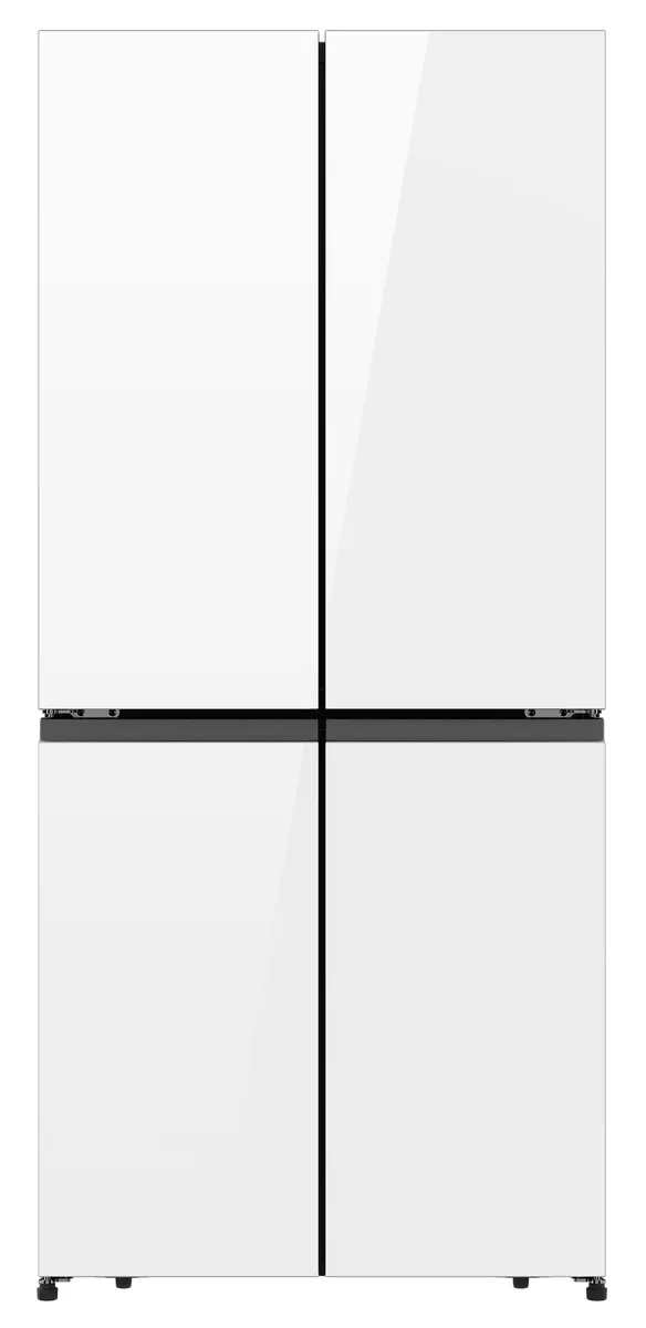 מקרר הייסנס RQ581WG 4 דלתות זכוכית לבנה עם מדחס Inverter