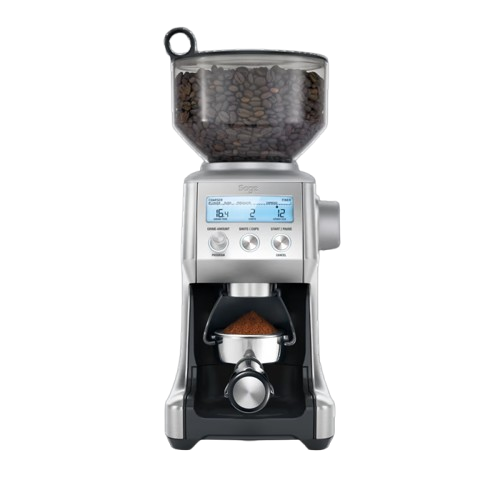 מטחנת קפה דיגיטלית Sage SCG820BSS בצבע נירוסטה - מבט פרימיום קדמי
