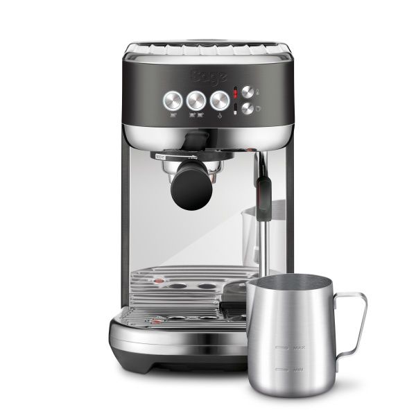Sage SES500BST The Bambino Plus שחור – מכונת אספרסו קומפקטית מכונת הקפה Sage The Bambino Plus SES500BST בצבע שחור במבט קדמי