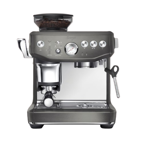 Sage SES876BST Black Stainless Steel - תמונה ראשית מכונת קפה טוחנת Sage SES876BST בצבע נירוסטה מושחרת מבט קדמי