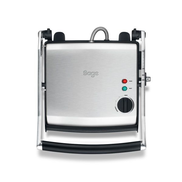 טוסטר לחיצה גריל שולחני SAGE SGR200BSS נירוסטה במבט קדמי יוקרתי