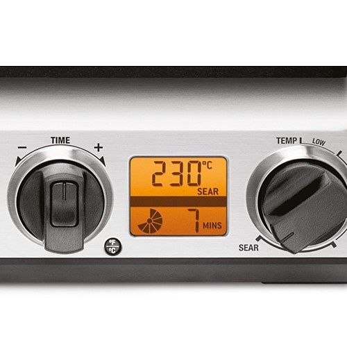 ממשק דיגיטלי מתקדם של טוסטר SAGE SGR820BSS לבחירת סוג בשר ומידת עשייה