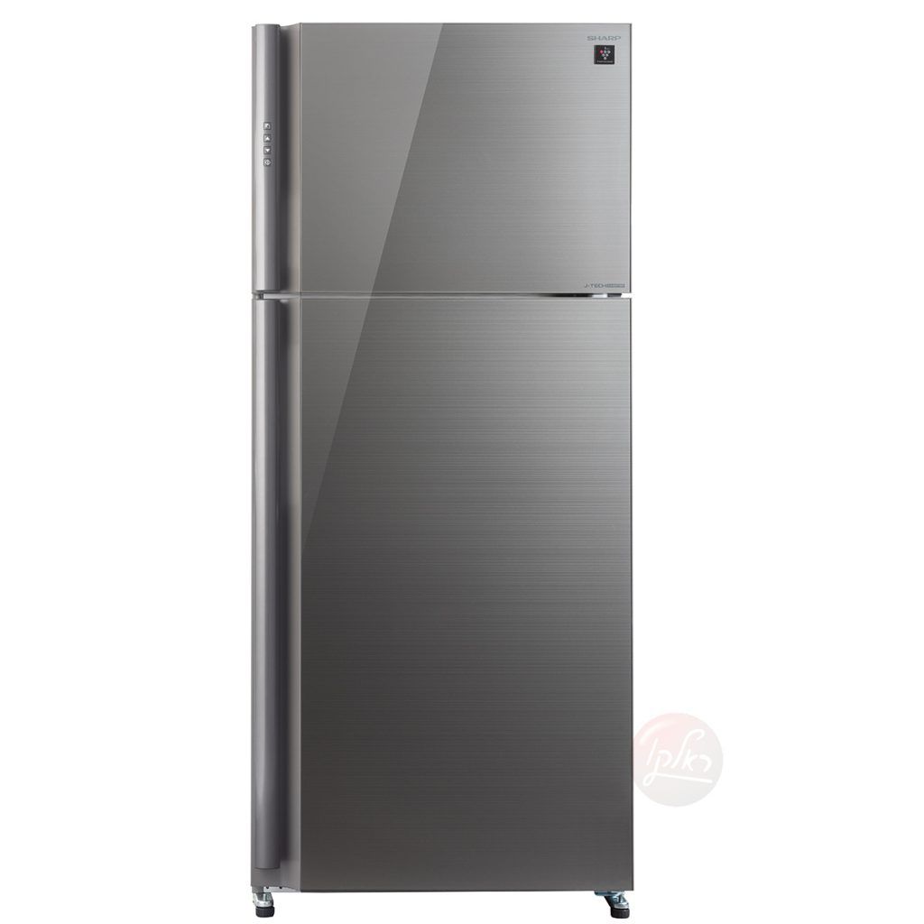 מקרר 2 דלתות Sharp SJ-5878SL בנפח 588 ליטר בגימור זכוכית סילבר ושחור