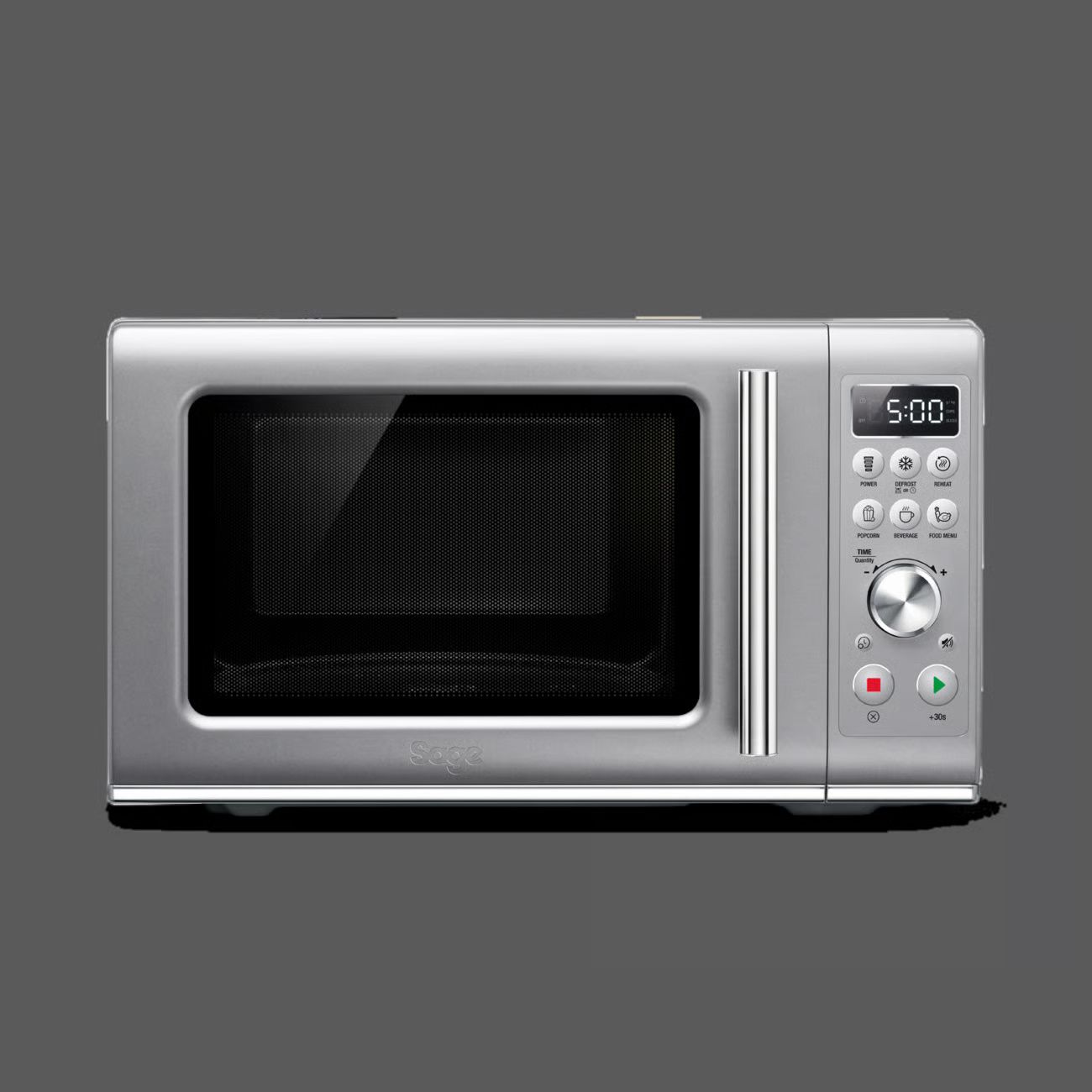 SAGE SMO650SIL the Compact Wave Soft Close בצבע כסוף מיקרוגל דיגיטלי SAGE SMO650SIL כסוף בנפח 25 ליטר עם דלת Soft Close