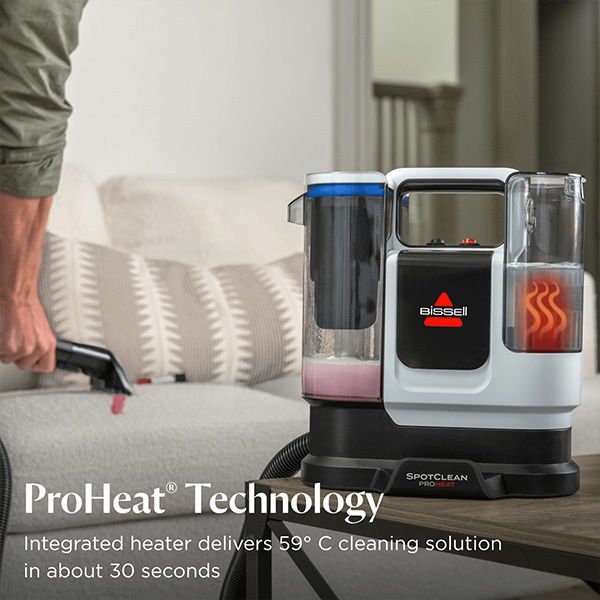 Bissell SpotClean ProHeat 3924N – צינור גמיש ומברשת לניקוי ריפודים Bissell SpotClean ProHeat 3924N עם צינור גמיש ואביזר לניקוי עצמי