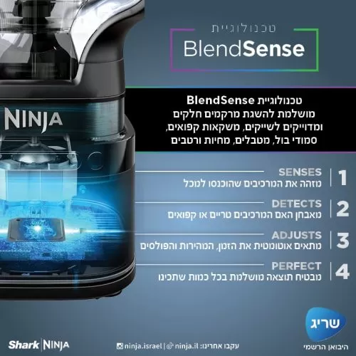 BlendSense ב-Ninja Detect TB303 המחשת טכנולוגיית BlendSense בבלנדר Ninja Detect TB303
