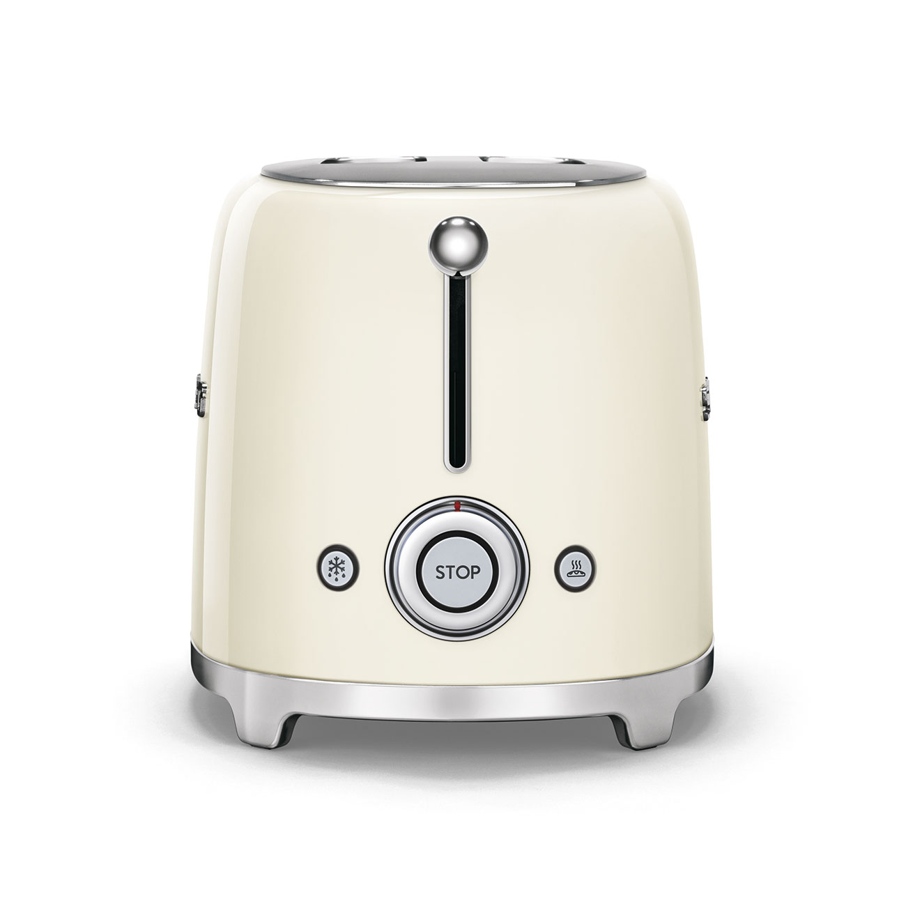 מצנם SMEG TSF01CREU לשתי פרוסות בגימור שמנת מבריק וכרום