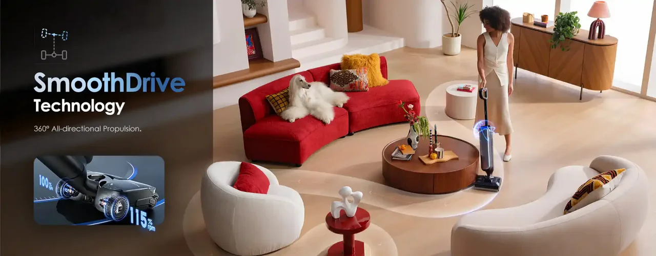 ידית ההפעלה של Tineco FLOOR ONE S9 Artist Pro עם המחשת תנועה ושליטה נוחה