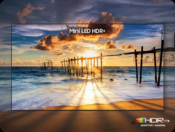 טלוויזיה Samsung UE100M90H עם Mini LED HDR Plus – ניגודיות עמוקה, צבע עשיר ופירוט בסצנות 4K