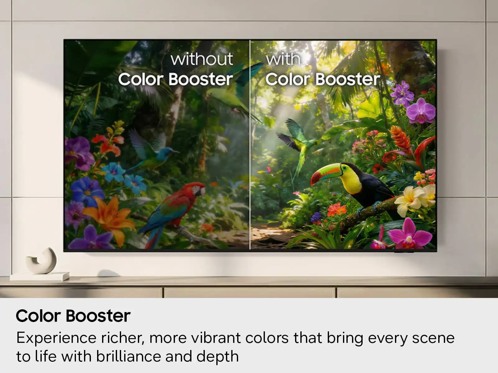 Color Booster לצבעים עשירים בטלוויזיית Samsung UE43U8000H 43 אינץ׳
