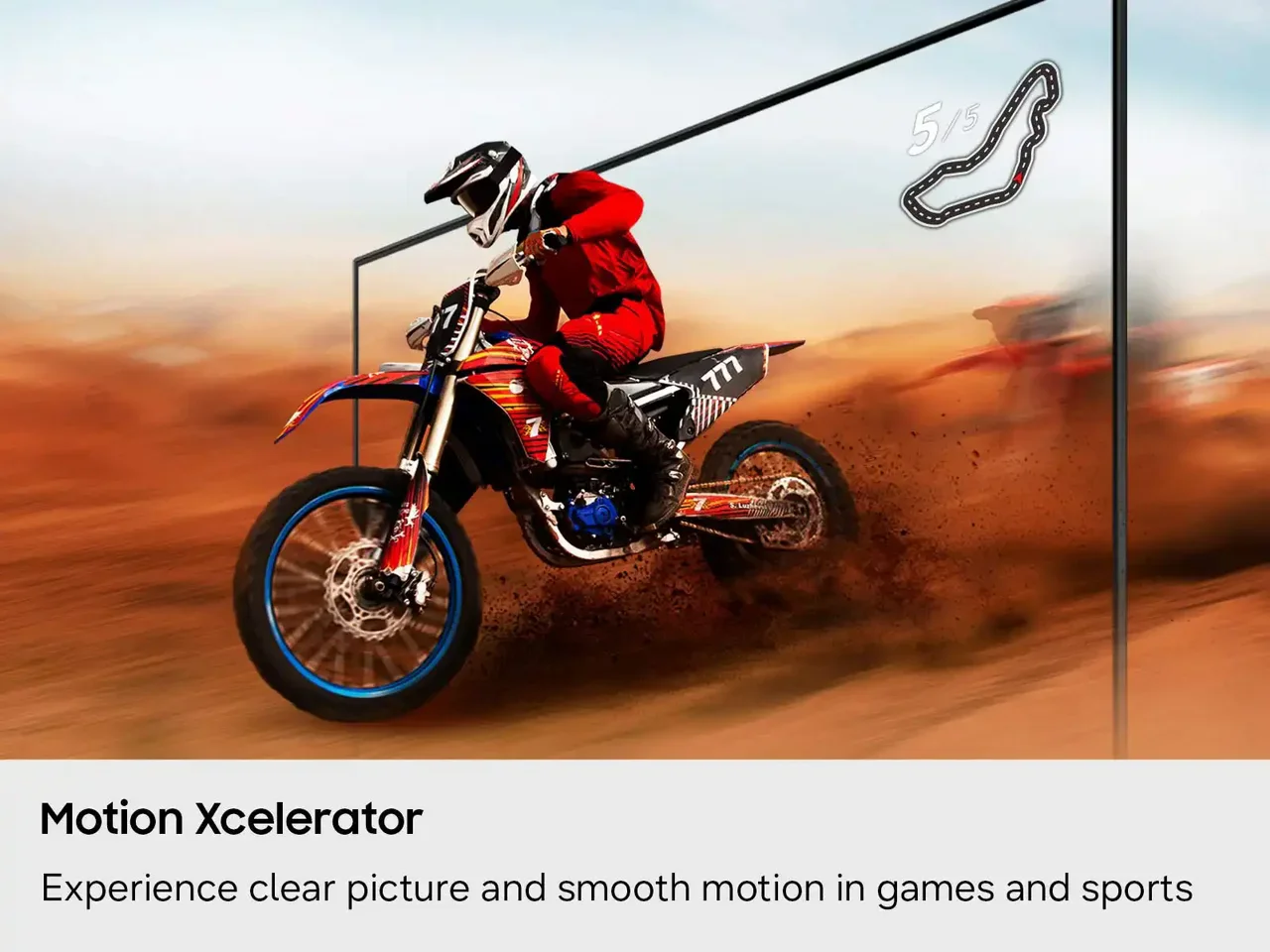 Motion Xcelerator לתנועה חלקה בטלוויזיית Samsung UE55U8000H 55 אינץ׳