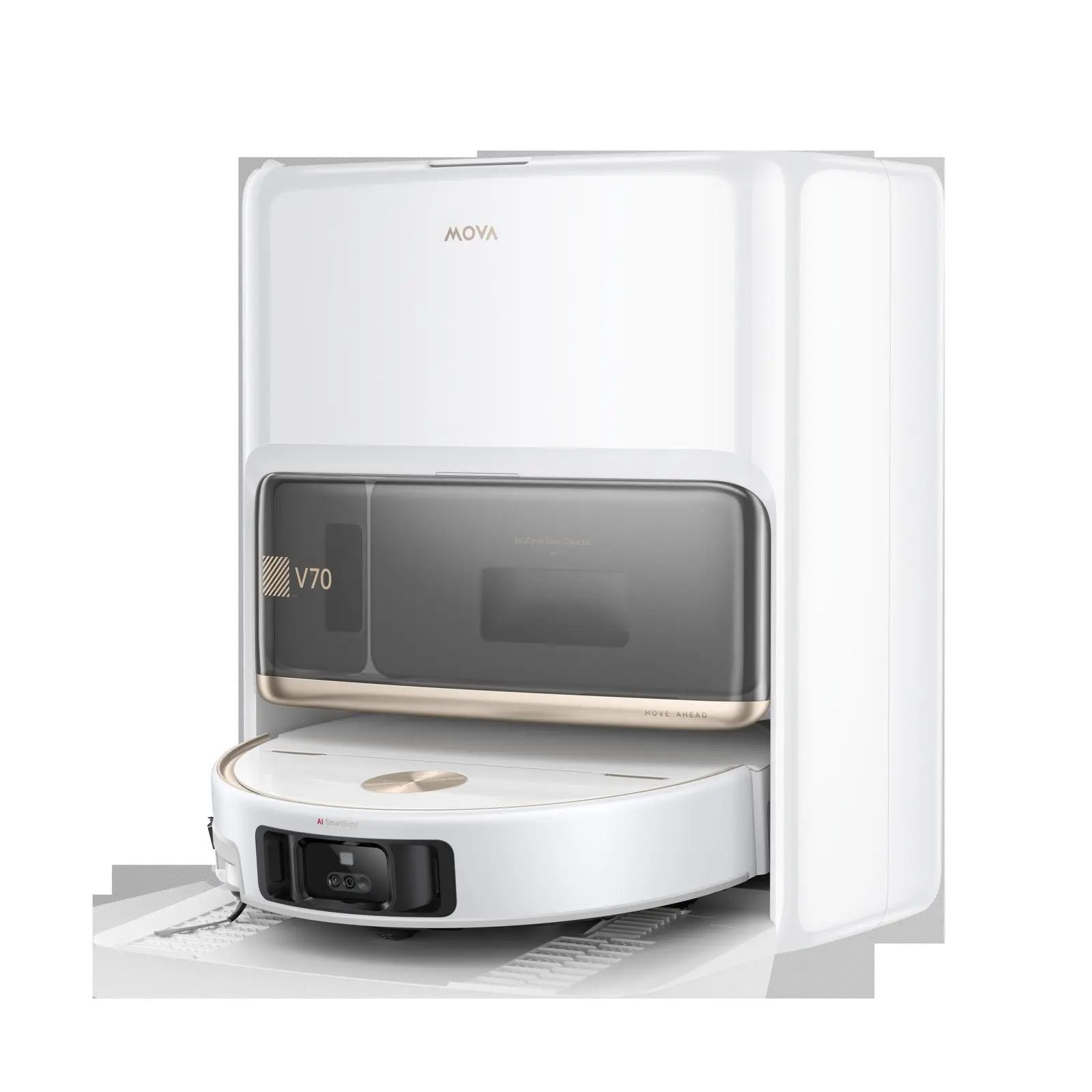 MOVA V70 Ultra Complete X White שואב אבק רובוטי שוטף MOVA V70 Ultra Complete X White עם תחנת עגינה