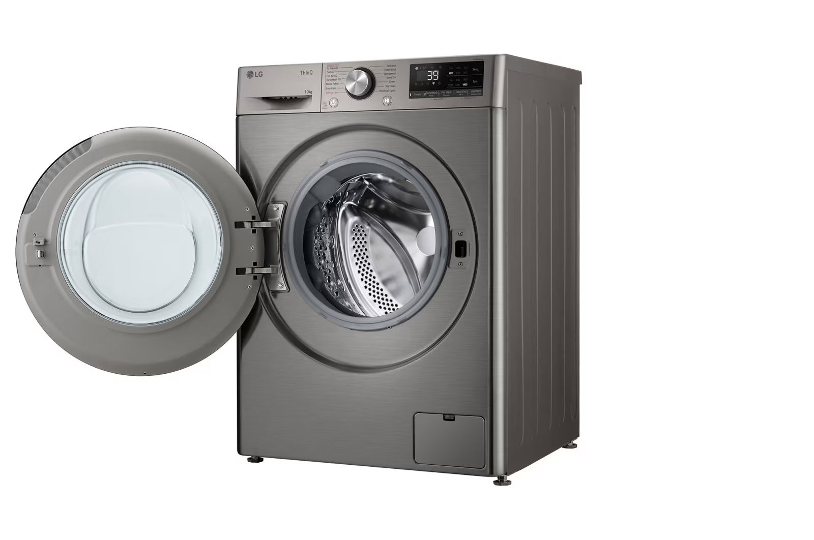 מכונת כביסה LG WF10214GBB עם דלת פתוחה