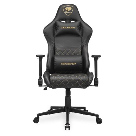 כיסא גיימינג מקצועי COUGAR Armor One V2 Gold במבט קדמי יוקרתי