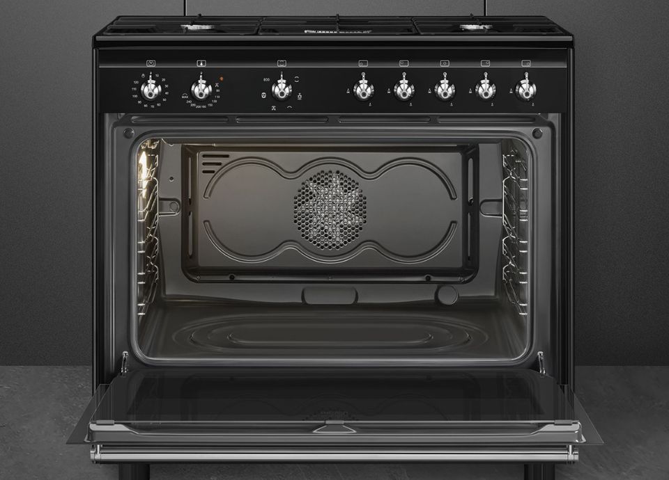 תנור חשמלי מאוורר SMEG BG91 Black חלל התנור החשמלי המאוורר SMEG BG91 Black