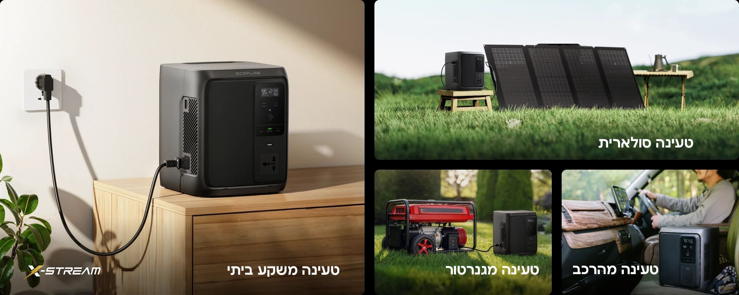 מבנה אינטגרלי פשוט לשימוש ללא צורך בהתקנה של תחנת כוח ביתית חכמה EcoFlow DELTA 3 AIR