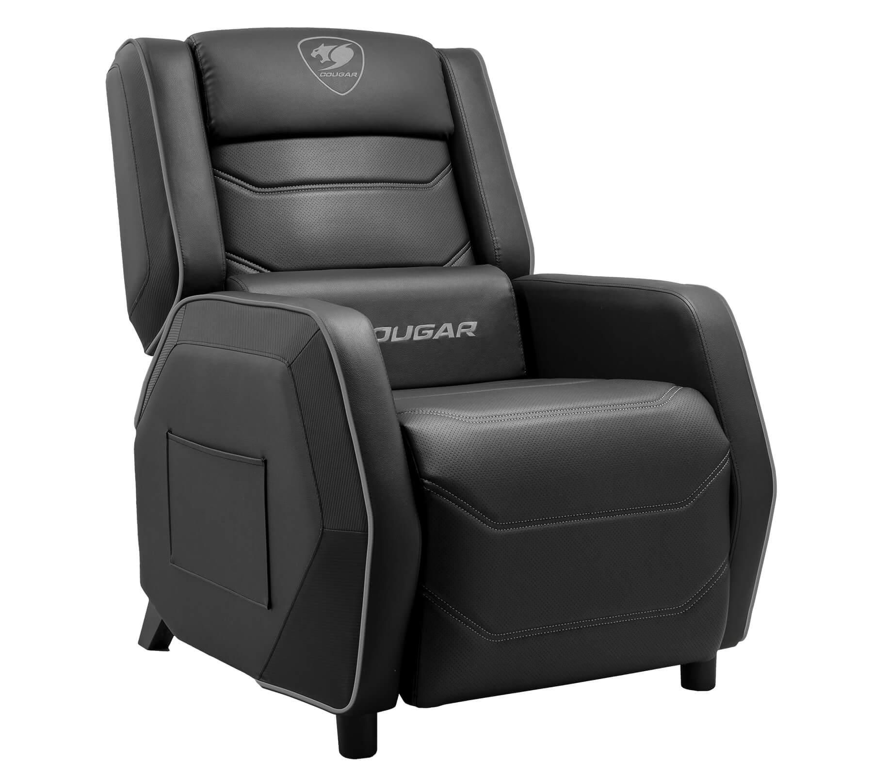 ספת גיימינג מקצועית COUGAR RANGER S Black בעיצוב ארגונומי עם עור PVC נושם ושלדת פלדה חזקה