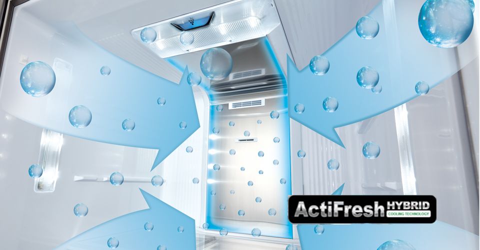 ActiFresh Hybrid Cooling במקרר Sharp SJ-R9730 לקירור אחיד ושמירה על טריות