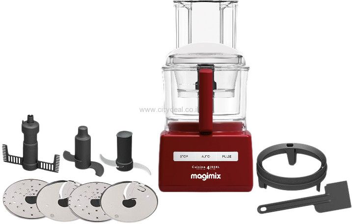 מעבד מזון Magimix CS4200JRXL Premium בגימור אלגנטי על רקע לבן