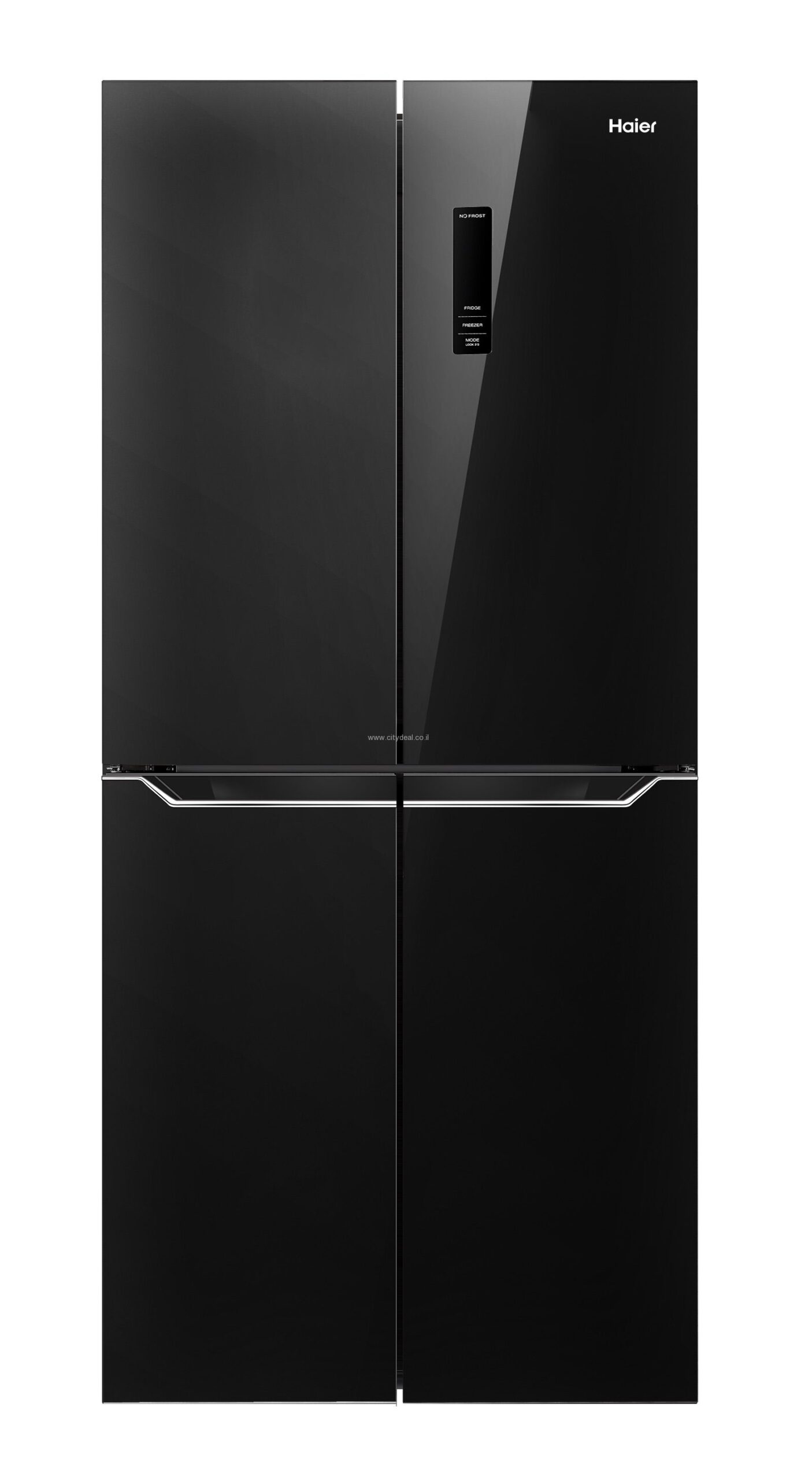 Haier HRF4494FB מקרר 4 דלתות בגימור זכוכית שחורה מקרר 4 דלתות Haier HRF4494FB בגימור זכוכית שחורה