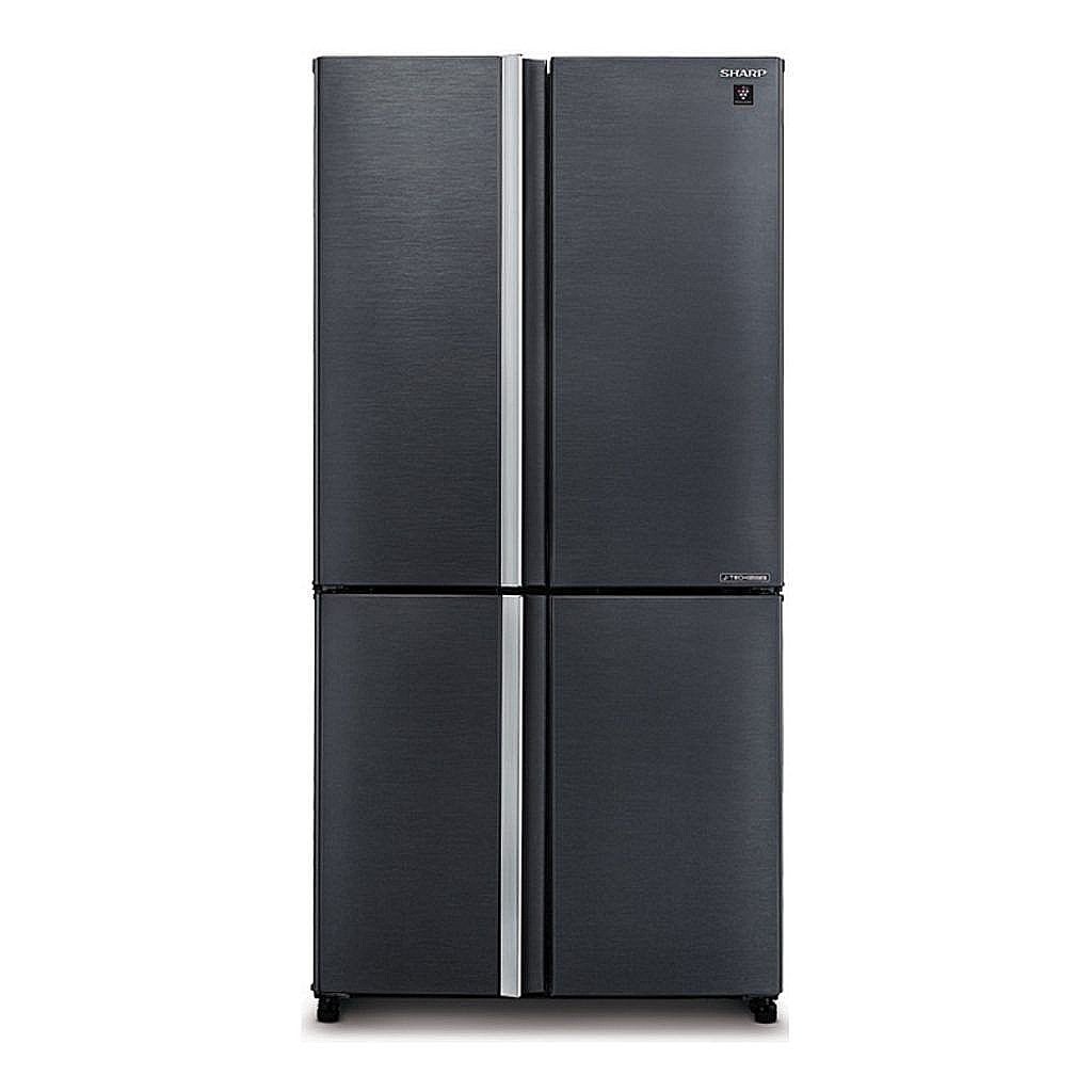 מקרר 4 דלתות SHARP SJ-9260BK בצבע שחור עם מקפיא תחתון