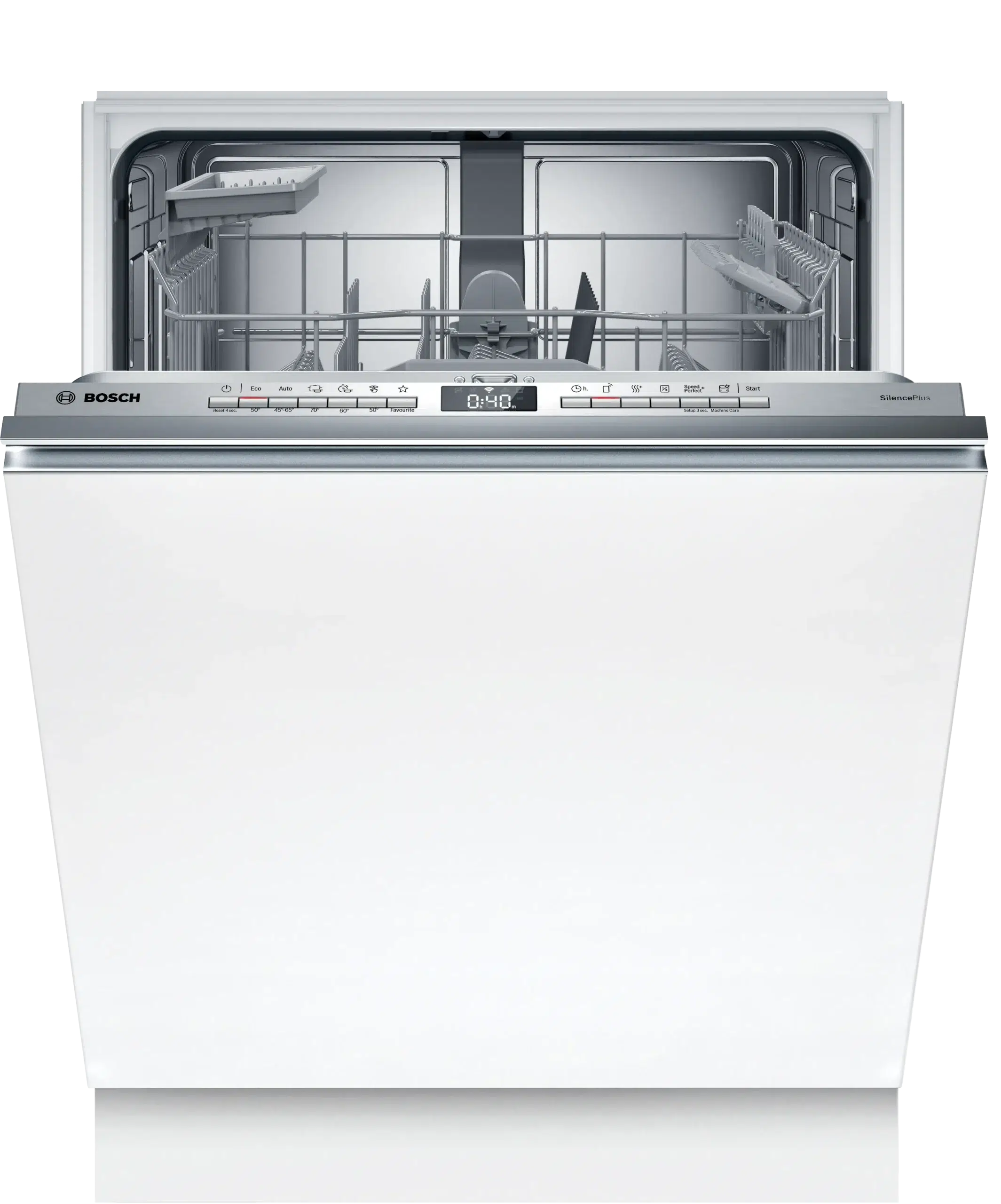 מדיח כלים אינטגרלי מלא Bosch SMV4EAX28E Serie 4 עם דלת פתוחה