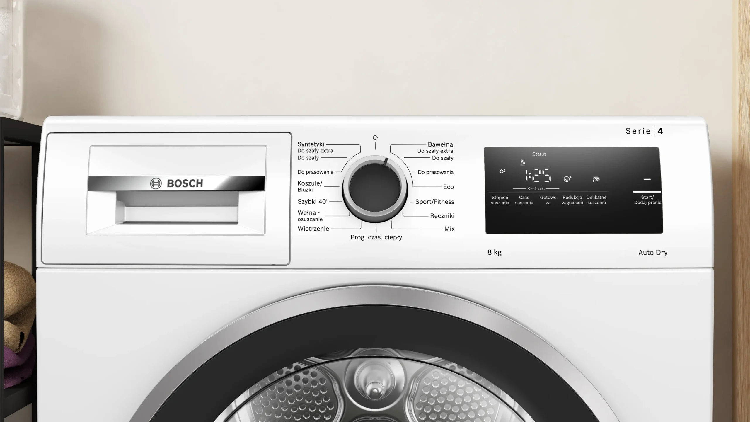 לוח הבקרה של מייבש Bosch WTH8529EPL