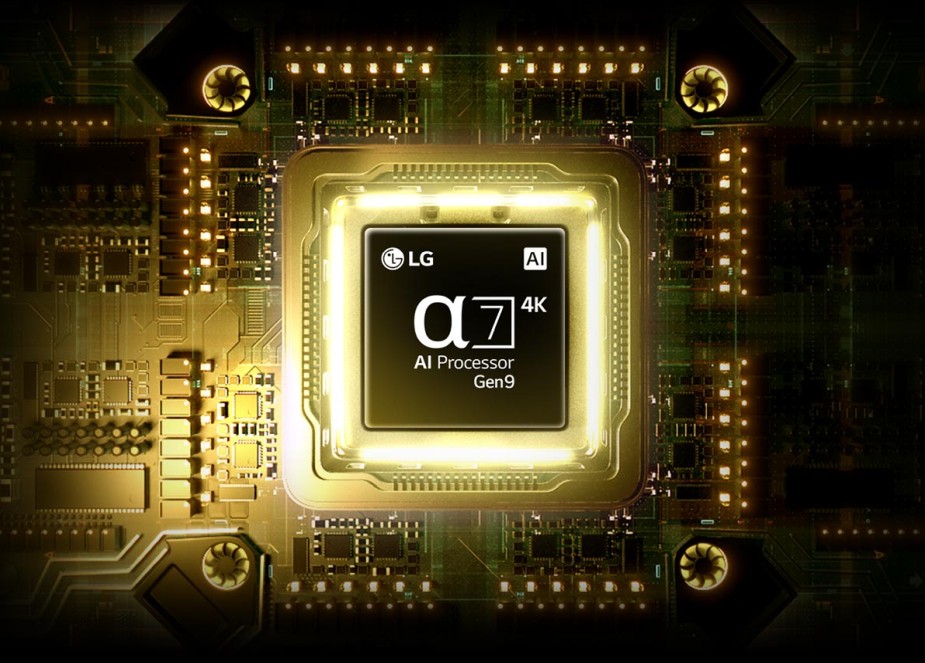 LG 75NU830B6LA מעבד α7 AI Processor 4K דור 9 מעבד α7 AI Processor 4K Gen9 בטלוויזיית LG 75NU830B6LA
