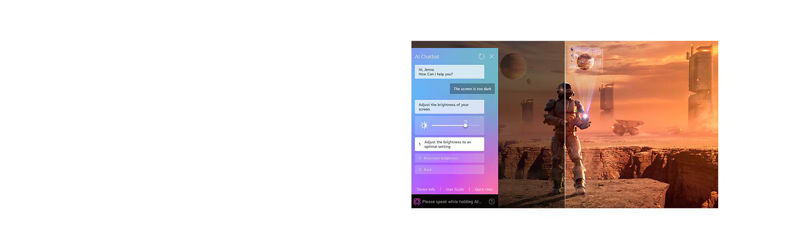 מבט צד דק לטלוויזיה LG 65QNED82A6A