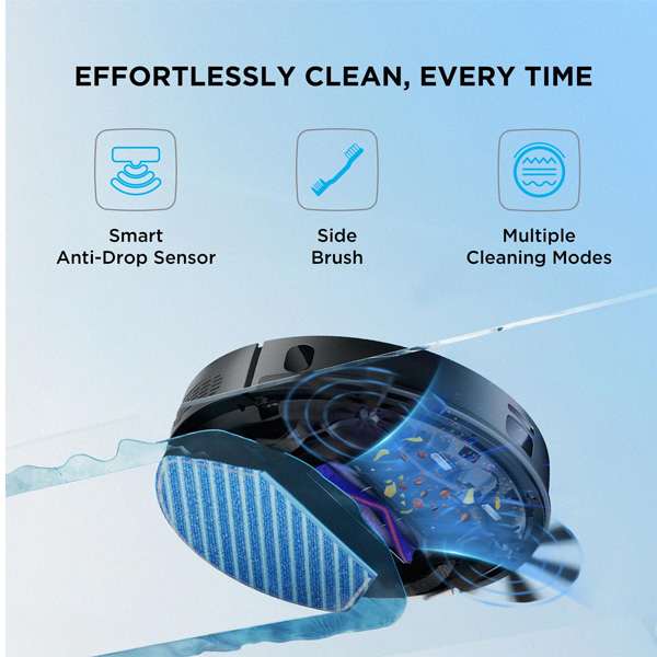 עוצמת שאיבה 8000Pa – Midea M7 EVO המחשת עוצמת שאיבה 8000Pa בשואב Midea M7 EVO