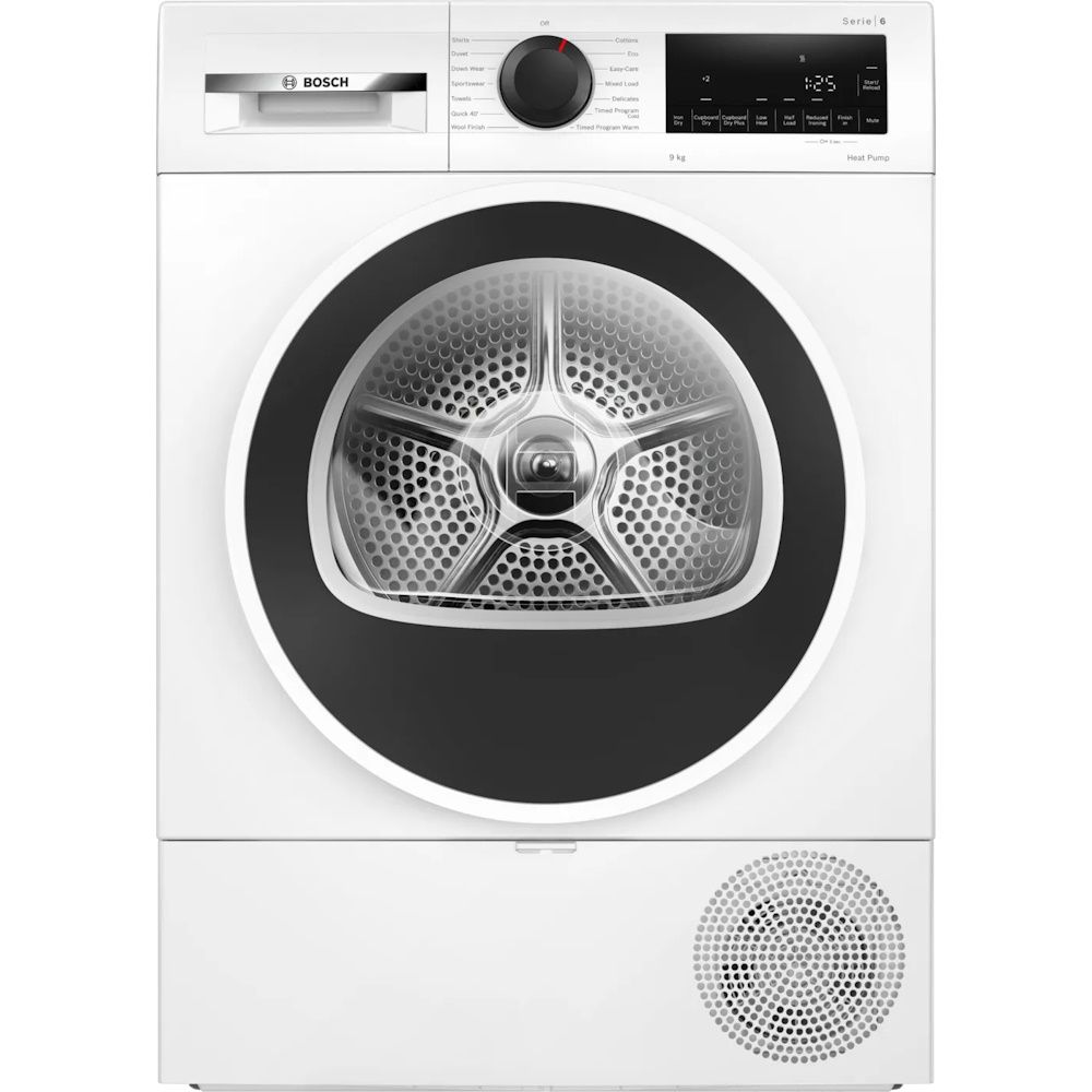 Bosch WQG2328IL Serie 6 מייבש כביסה 9 ק"ג מייבש כביסה Bosch WQG2328IL Serie 6 משאבת חום 9 ק"ג