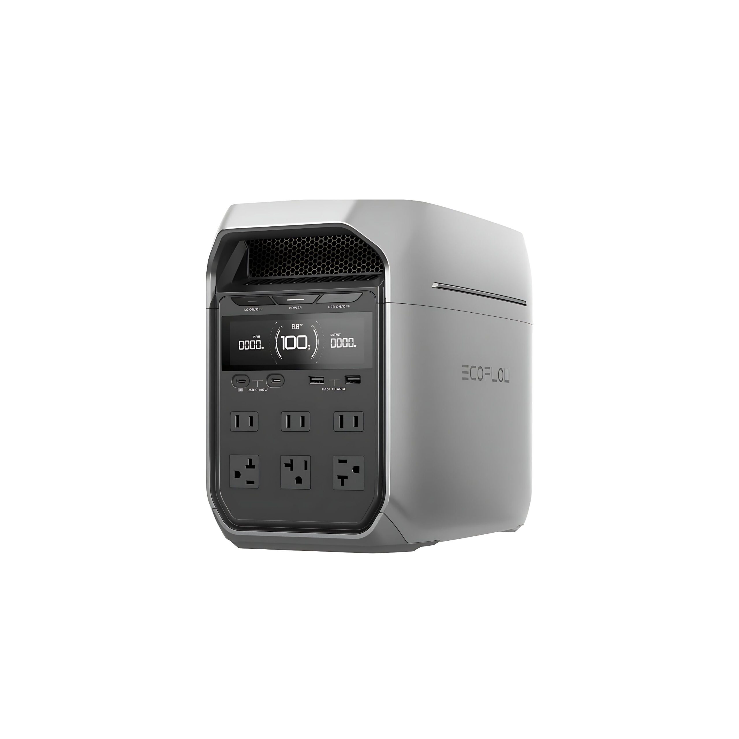 EcoFlow DELTA 3 Plus – תמונה ראשית תחנת כוח ניידת EcoFlow DELTA 3 Plus במבט קדמי